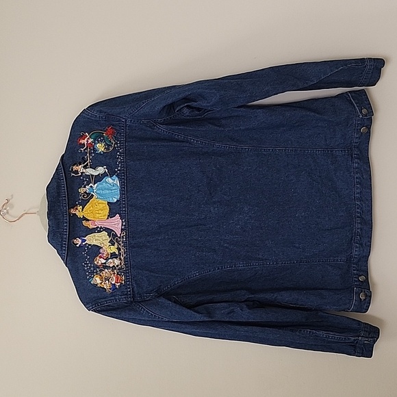 Disney Princesses Bradford Exchange Two-Sided Embroidered Denim Shirt Medium - Picture 8 of 16